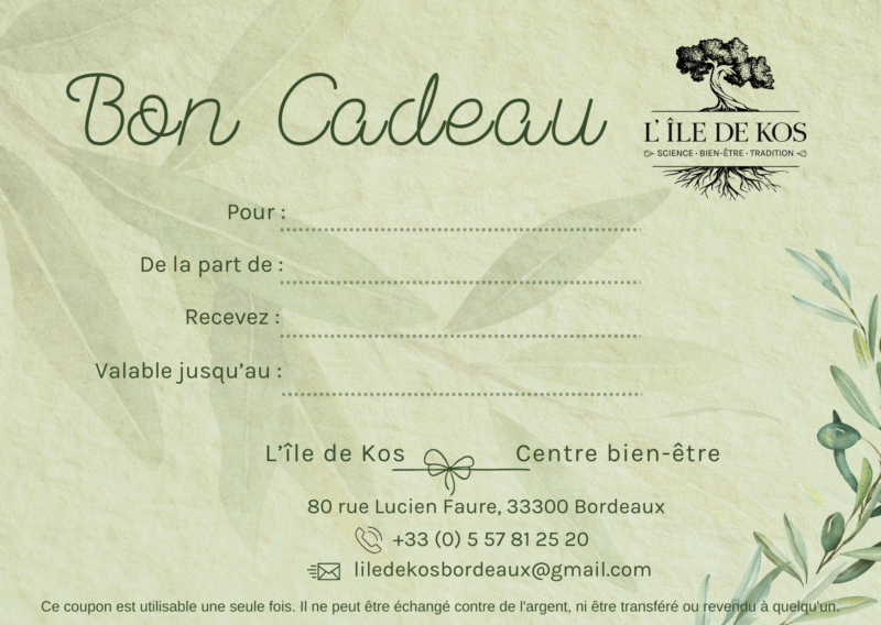 Bon Cadeau bien-être L'île de Kos