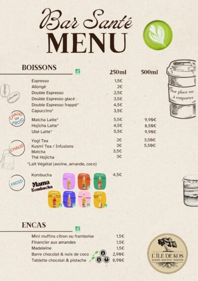 Menu bar bien-être Bordeaux Menu bar bien-être Bordeaux